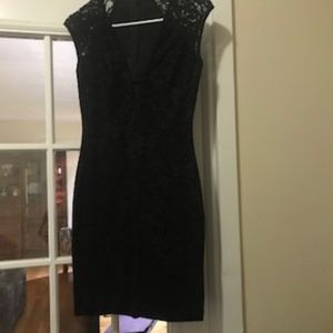 Sexy Black Mini Dress with Velvet Design